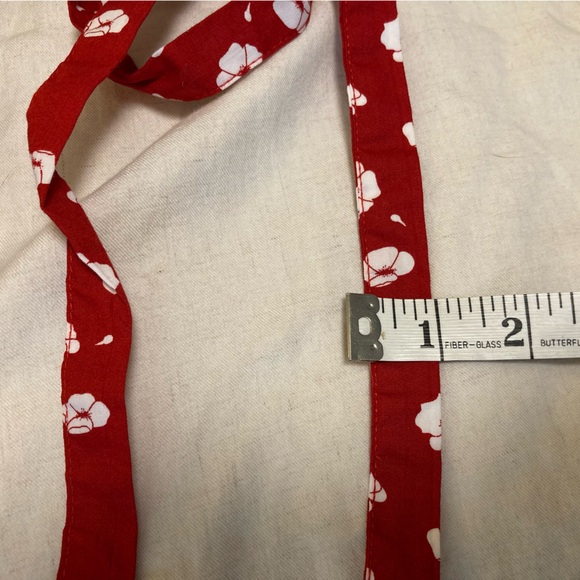 Ellos Fit & Flare 1X Button-down Shirt Dress Cap Sleeve Red and White - POCKETS! - Picture 8 of 11